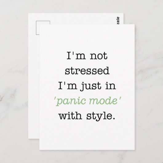 Panic Modeのスタイル ポストカード (正面/裏面)