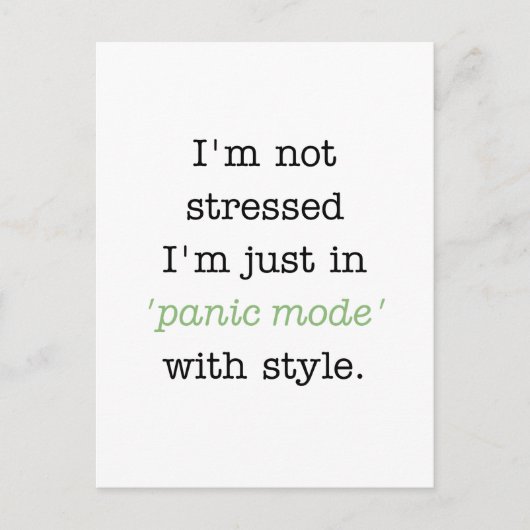 Panic Modeのスタイル ポストカード (正面)