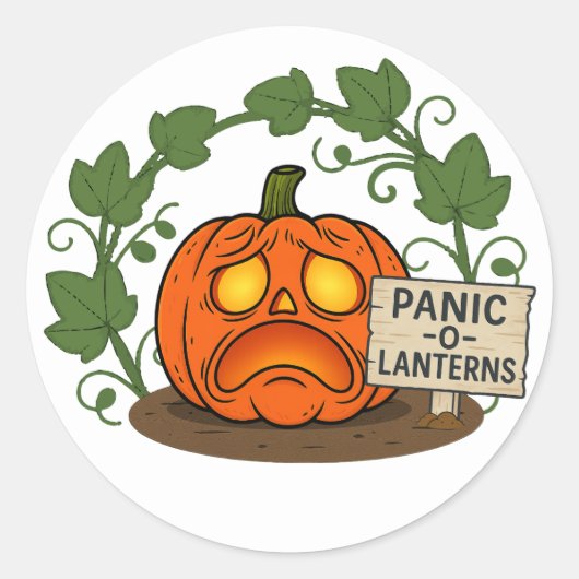 Panic-O-Lantern Stickers ラウンドシール (正面)