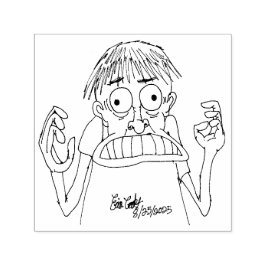 panicky cartoon character セルフインキングスタンプ