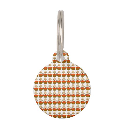 🐾Panier Citrouilles d'Automne ペット　ネームタグ (正面)