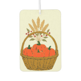 🚗 Panier de Citrouilles et Blé d'Automne カーエアーフレッシュナー