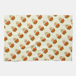 🧺Panier de Citrouilles et Blé d'Automne キッチンタオル