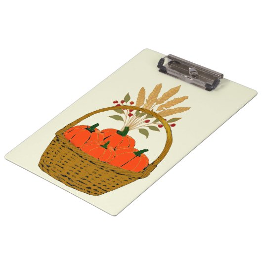 🍂Panier de Citrouilles et Blé d'Automne クリップボード (アングル)