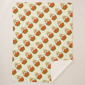 Panier de Citrouilles et Blé d'Automne シェルパブランケット (正面)
