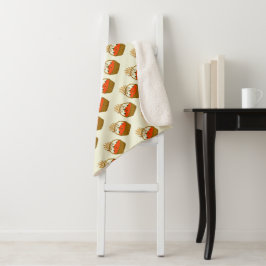 Panier de Citrouilles et Blé d'Automne シェルパブランケット