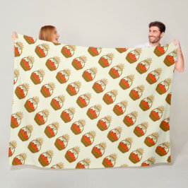 🍂 Panier de Citrouilles et Blé d'Automne フリースブランケット