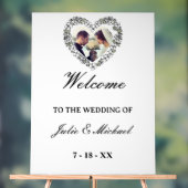 Panneau de bienvenue de mariage en acrylique blanc アクリルサイン (ニュートラル)
