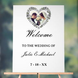 Panneau de bienvenue de mariage en acrylique blanc アクリルサイン