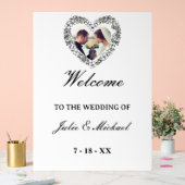 Panneau de bienvenue de mariage en acrylique blanc アクリルサイン (ウェディング)