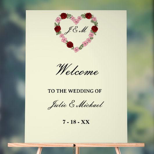 Panneau de bienvenue mariage champêtre アクリルサイン (ニュートラル)