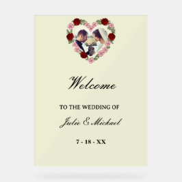 Panneau de bienvenue Mariage crème アクリルサイン