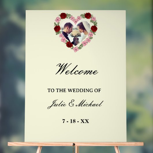 Panneau de bienvenue Mariage crème アクリルサイン (ニュートラル)