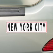 PANNEAUX NEW YORK CITY バンパーステッカー (車上)