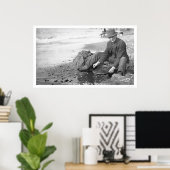 Panning for Gold Alaska 1907 ポスター (ホームオフィス)