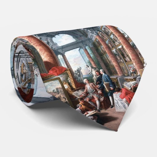 Pannini -モダンなローマの眺めのギャラリー ネクタイ (ロール)