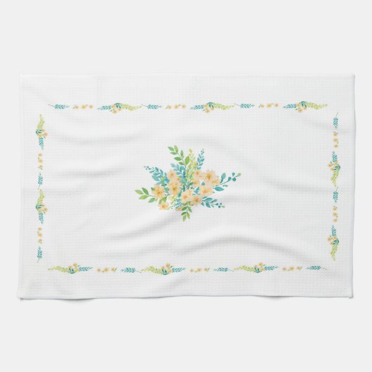 Paño con diseño "Flores del campo" キッチンタオル (横)