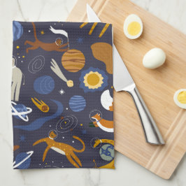 Paño de cocina Animals Outer Space キッチンタオル