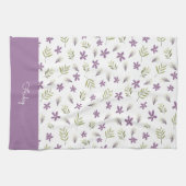 Paño de cocina Violetas y flores silvestres キッチンタオル (横)