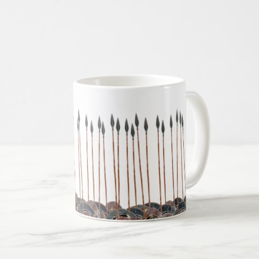 Panoply -ギリシャの重装歩兵のやりの分野 コーヒーマグカップ (正面右)