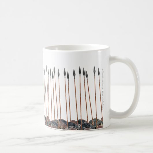 Panoply -ギリシャの重装歩兵のやりの分野 コーヒーマグカップ (右)