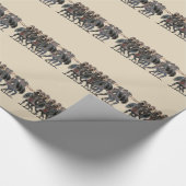 Panoply -タイルを張られる古代ギリシャ人の重装歩兵の戦い ラッピングペーパー (角)