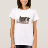 Panoply -古代ギリシャ人の一人乗り二輪馬車および馬のズームレンズ tシャツ (正面)