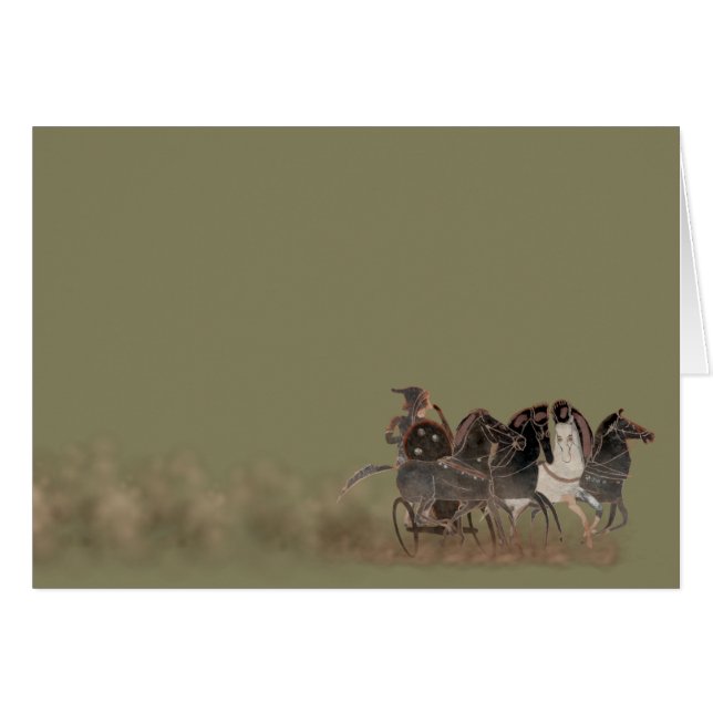 Panoply -古代ギリシャ人の一人乗り二輪馬車および馬 (正面横)