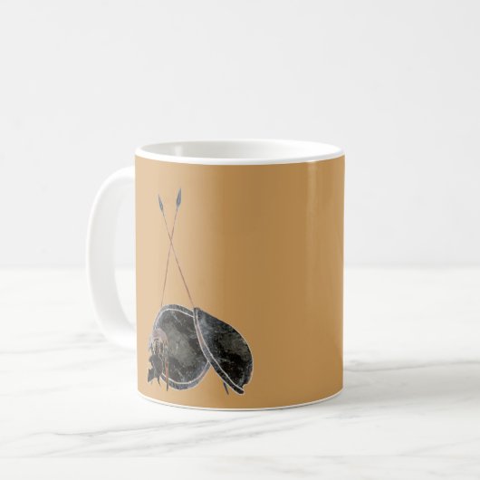 Panoply -古代ギリシャ人の重装歩兵の兵士のモデル コーヒーマグカップ (正面左)