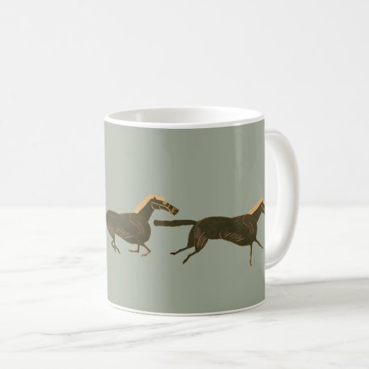 Panoply -疾走する古代ギリシャ人の馬 コーヒーマグカップ (正面右)