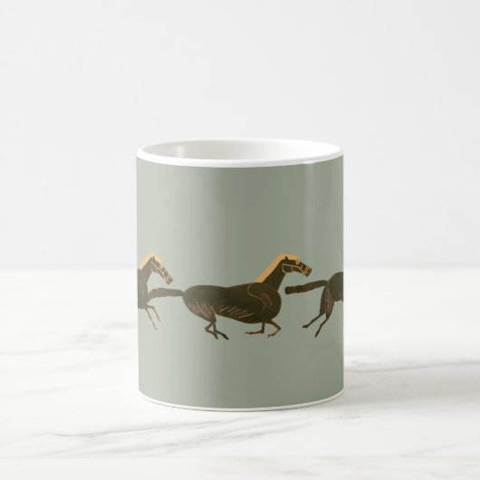 Panoply -疾走する古代ギリシャ人の馬 コーヒーマグカップ (中央)