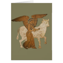 Panoply -雄牛が付いているギリシャの女神のナイキ