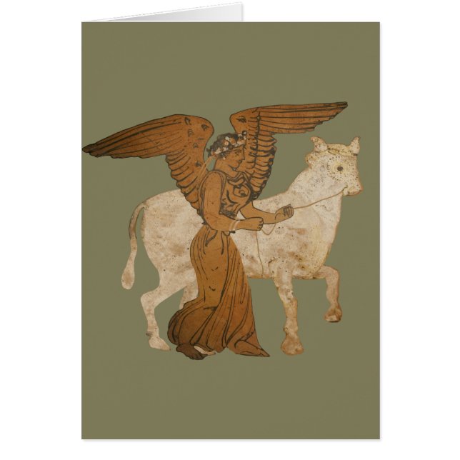 Panoply -雄牛が付いているギリシャの女神のナイキ (正面)