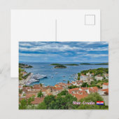 Panorama of Hvar in Croatia travel ポストカード (正面/裏面)
