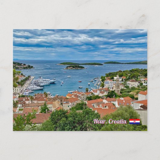 Panorama of Hvar in Croatia travel ポストカード (正面)