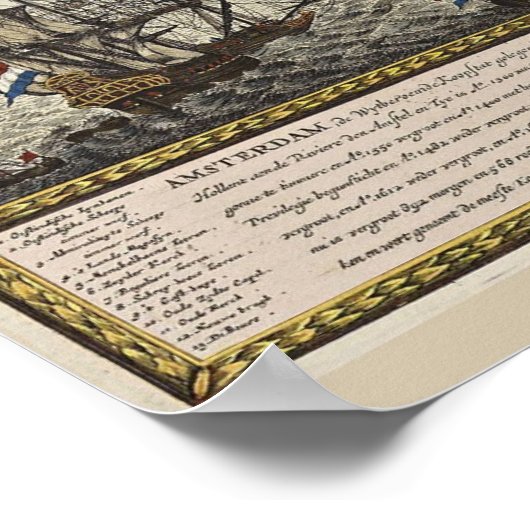 Panorama of old Amsterdam ポスター (角)