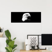 Panoramic Bald Eagle American Eagle Poster Print ポスター (ホームオフィス)