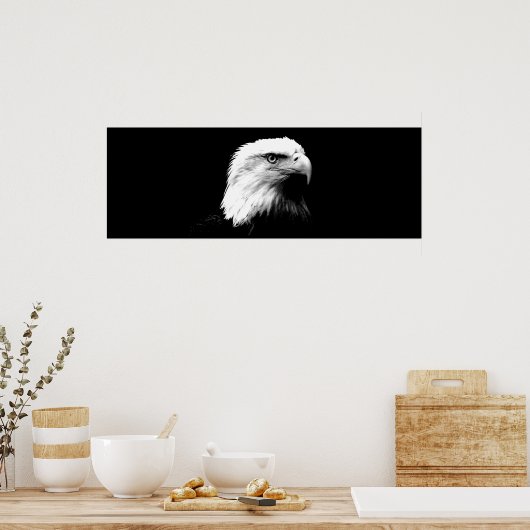 Panoramic Bald Eagle American Eagle Poster Print ポスター (キッチン)