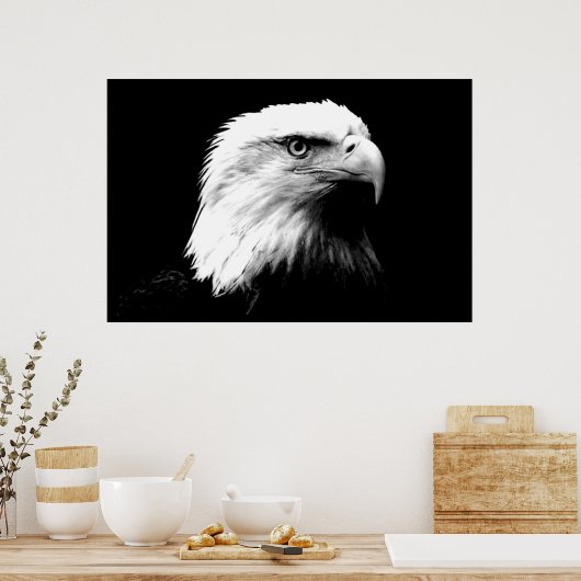 Panoramic Bald Eagle American Eagle Poster Print ポスター (キッチン)