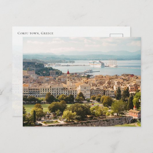 Panoramic Corfu Old Town view, Greece ポストカード (正面/裏面)