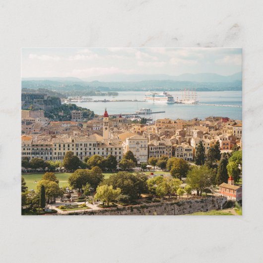 Panoramic Corfu Old Town view, Greece ポストカード (正面)
