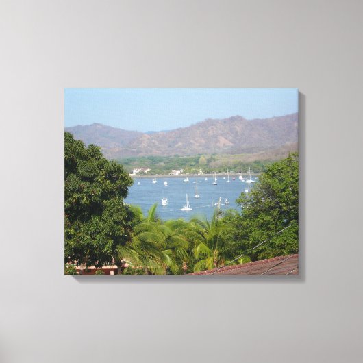 Panoramic View of Flamingo Beach, Costa Rica キャンバスプリント (正面)