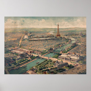 Panoramic view of the Universal Exposition in Pari ポスター