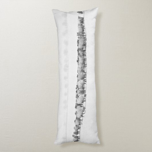 Panoramic Winter Sheep ボディピロー (裏面 (縦))