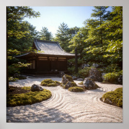 Panoramic Zen Garden View & Traditional Tea House ポスター