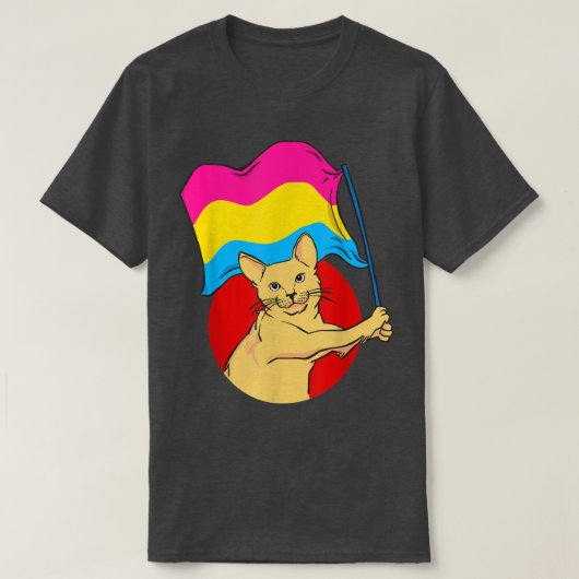 Panseual Flag Cat Seual Identity Non-binary Love  Tシャツ (デザイン正面)