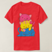 Panseual Kawaii Cat Anime, Pan Pride Art Cute  Tシャツ (デザイン正面)
