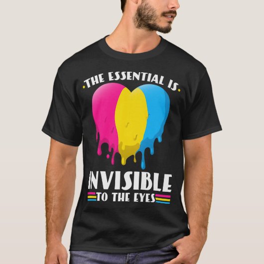 Panseual Pride Melting Heart Panseuality Pan Pride Tシャツ (正面)