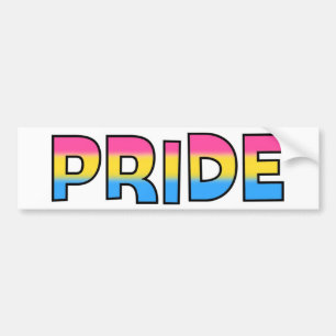 PansexualまたはOmnisexualのプライド バンパーステッカー