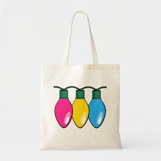 Pansexualプライドのクリスマスの照明 トートバッグ (正面)